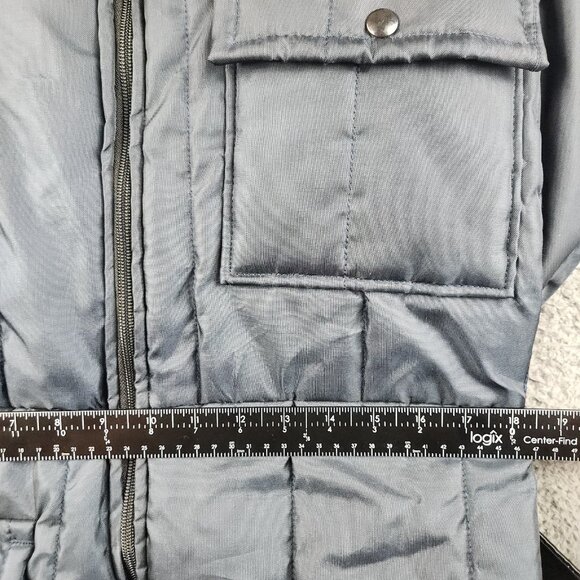 Vintage Snowmobile Suit Men's Large Tall Navy Blue One Piece Belted USA Made 70s - Picture 5 of 16